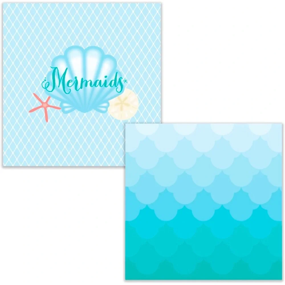 🧜🏽‍♀️Mermaid🌴Tropical Party Napkins🌴20 Per Pack - LOT OF 7 PACKS! Lot B